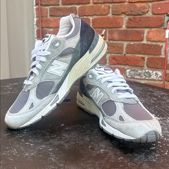New Balance Other - New Balance 991 Men’s White and Gray Sneakers size 11 made in England